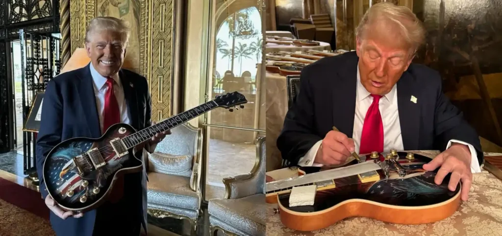 Internet Reacts as Trump’s MAGA Guitars Spark Backlash Over ‘Made in China’ Claims